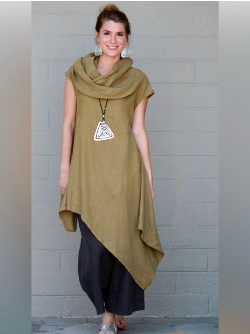 bryn Walker Watermelon Pink Linen Noa Tunic